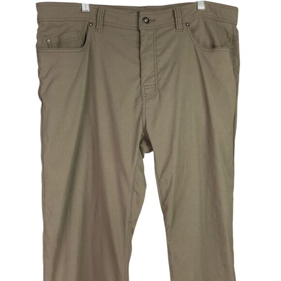 Prana Pants Mens 40 Slim Brown Born From The Experience Brion Stretch Hiking - Picture 2 of 9